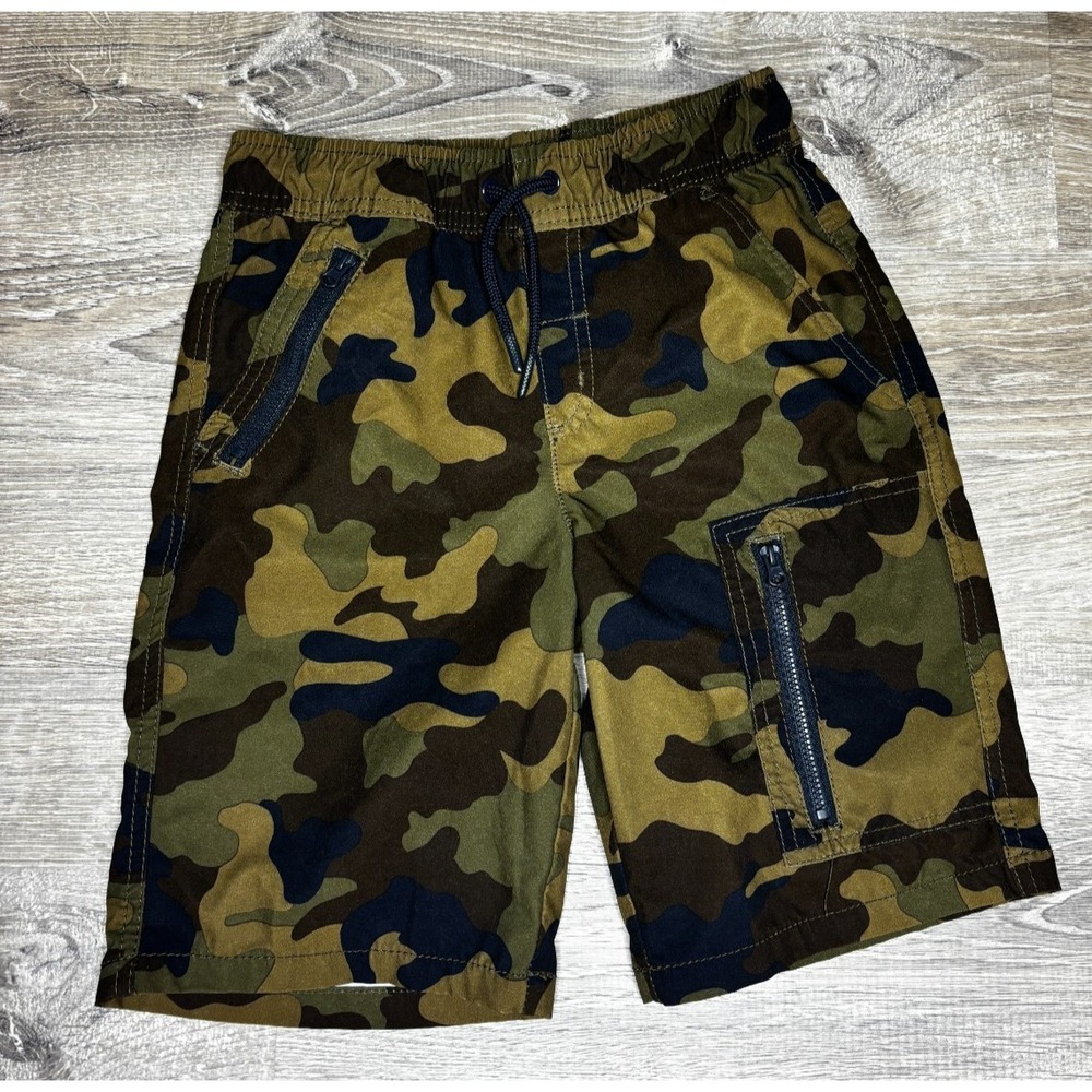 Cat & Jack Youth Boys Camouflage‎ Pull On Drawstring Shorts Swimsuit Size Medium